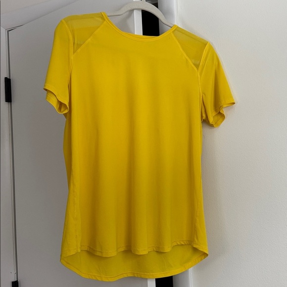 lululemon athletica Tops - Lululemon High-Neck Running and Training T-Shirt Yellow